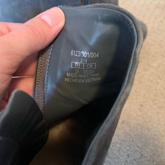 Zara Grey Heeled Ankle Booties - Picture 8 of 8